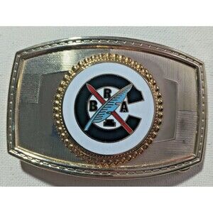 Vtg 80's BRAC Brotherhood Railway Clerks Carmen Railroad Belt Buckle